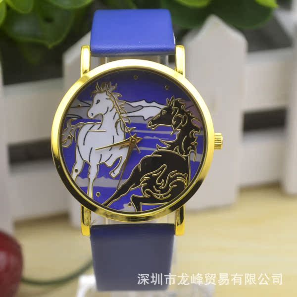 马年热销新款 时尚简约马到成功皮带石英表，助力好运与生意双赢